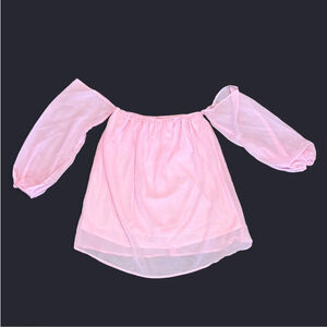Elegant Pink Off-Shoulder Women's Top